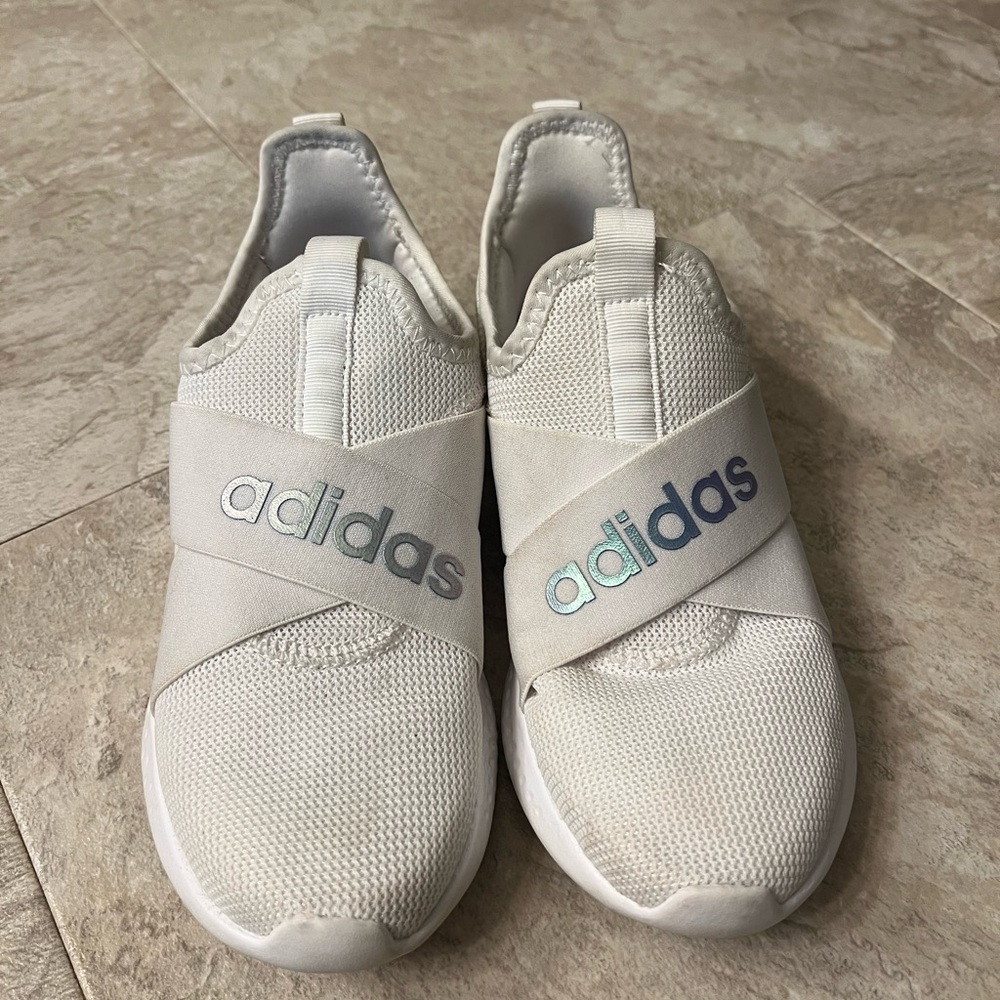 Adidas Women's White Slip-On Sneakers